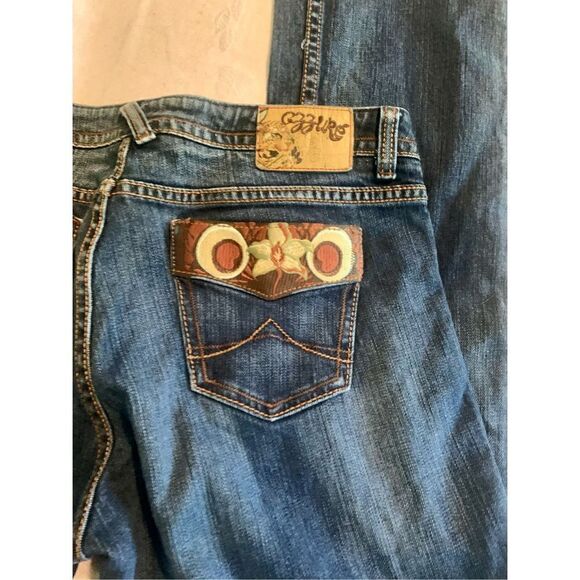 Crazy Brazil Distressed Blue Bootcut - Picture 5 of 6